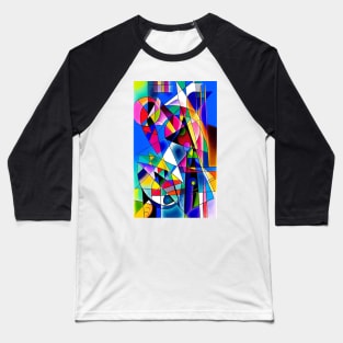 Stained Glass Abstraction Baseball T-Shirt